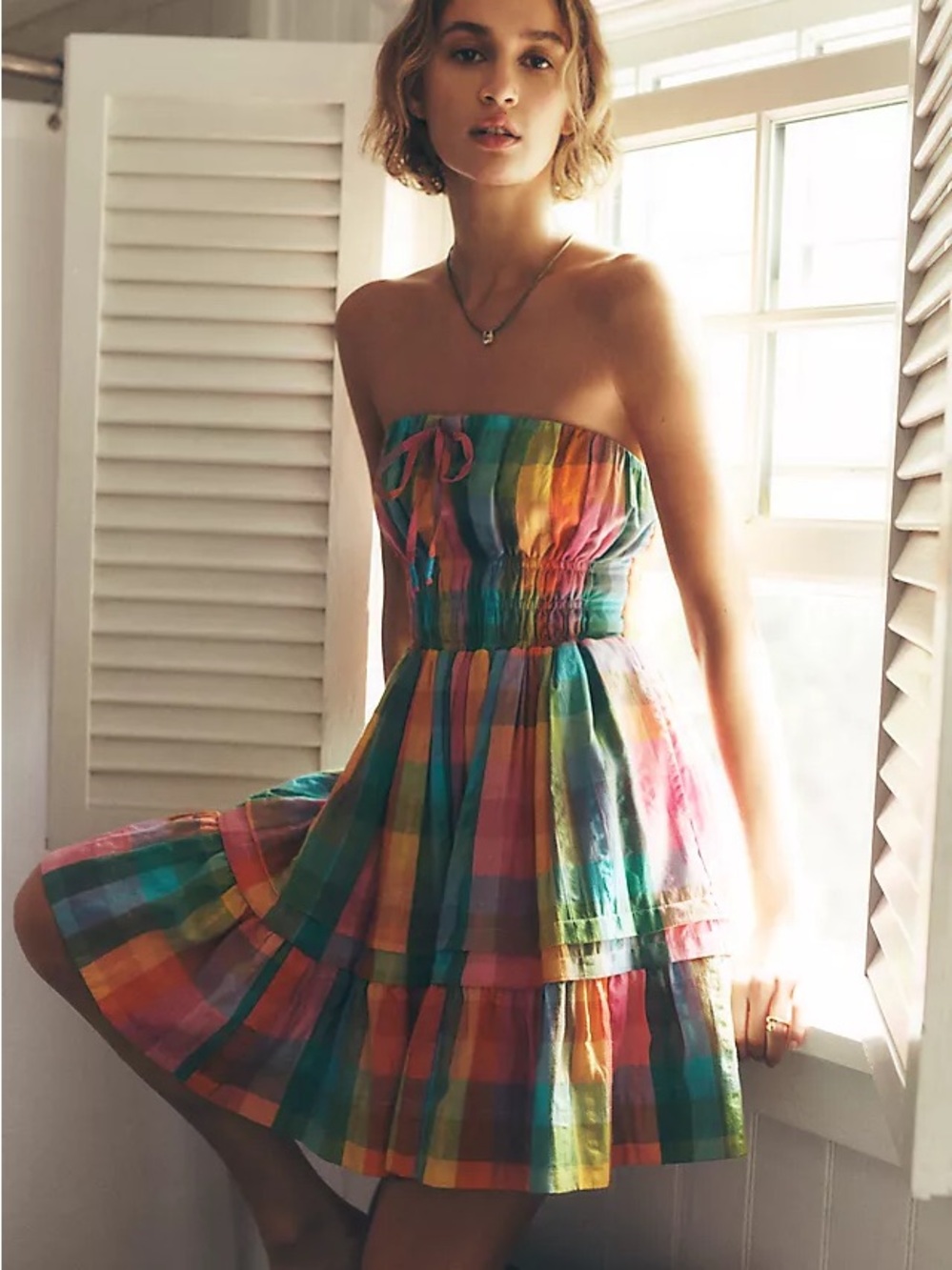 Anthropologie Somerset Strapless Mini Dress